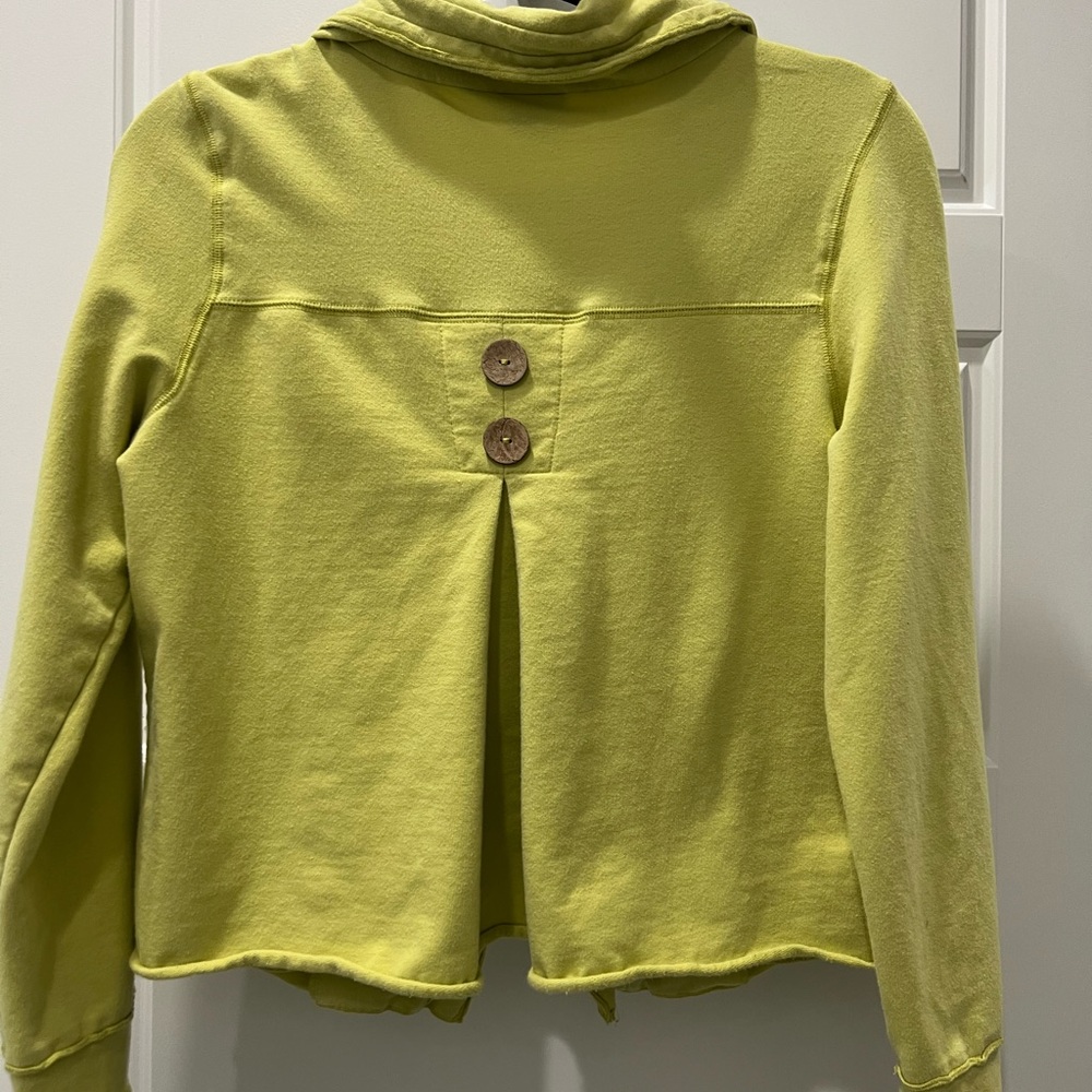 Nomadic Traders Lime Ruffle Button Blazer - image 2